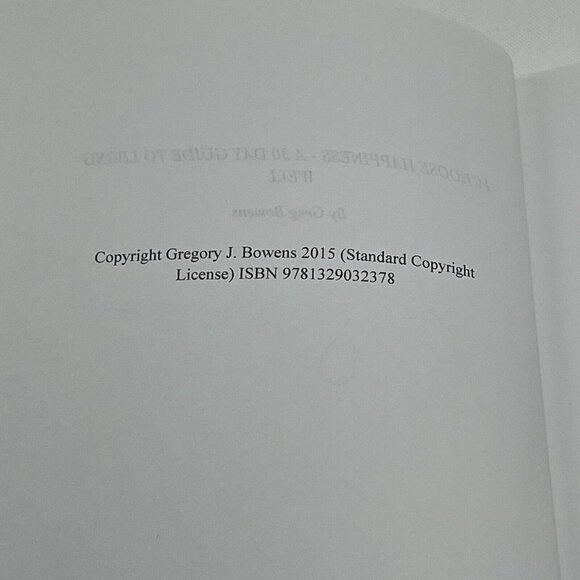 I Choose Happiness A 30 Day Guide to Living Well Greg Bowens Signed - Picture 4 of 5